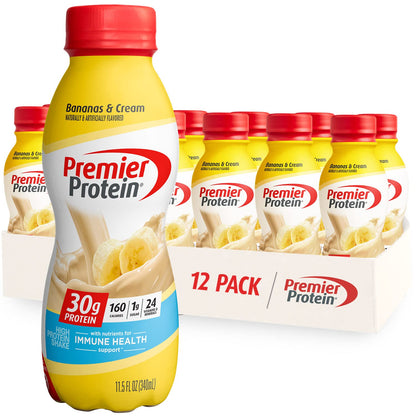 Premier Protein Shake, Cookie Dough, 30g Protein 1g Sugar 24 Vitamins Minerals Nutrients to Support Immune Health, 11.5 fl oz (Pack of 12)